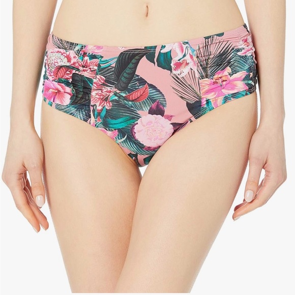 NWT Skye Swimwear womens Alessia Hi Waist Ruched Bikini Bottom Swimsuit - Picture 6 of 9